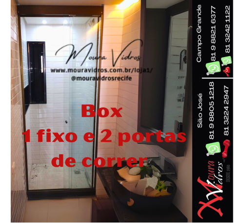 Box versatik 2 porta e 1 fixo até o teto